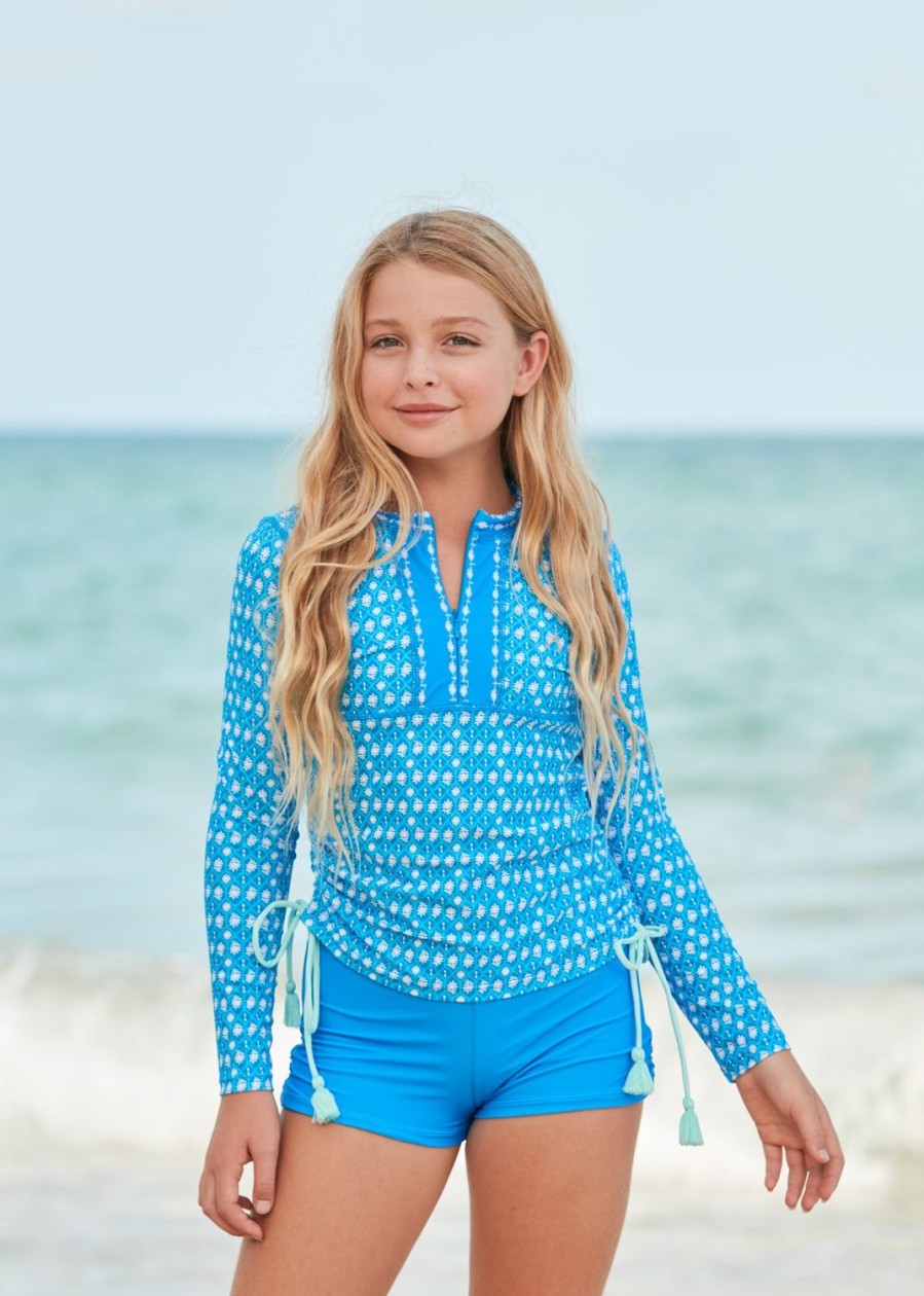 Girls Cabana Life | Girls Palm Valley 3-Piece Front Zip Rashguard Set