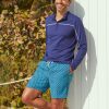 Men Cabana Life | Men'S Navy Sport Zip Top