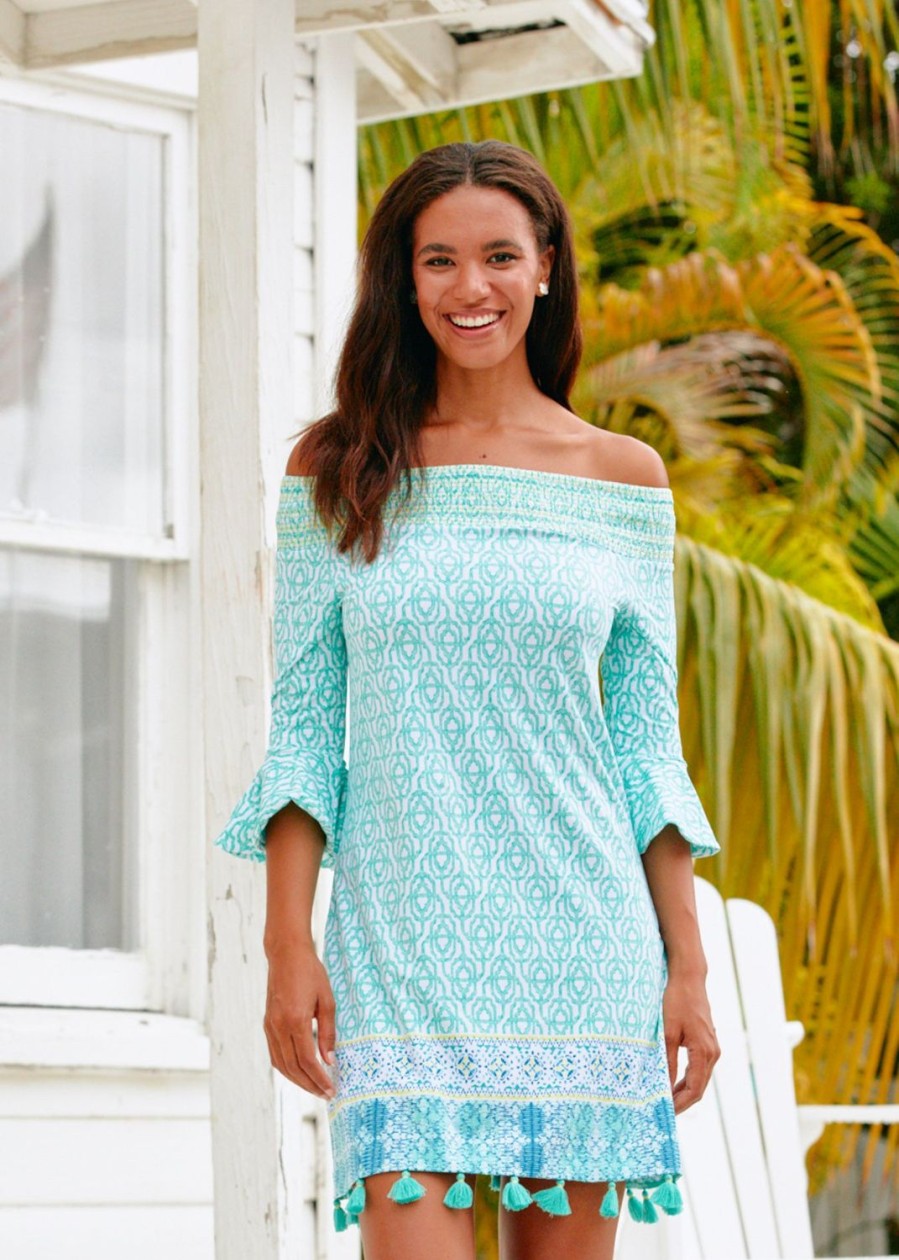 Women Cabana Life | Coastal Cottage Off The Shoulder Dress