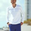 Men Cabana Life | Men'S White Sport Zip Top