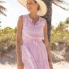 Women Cabana Life | Pink Eyelet Sleeveless Dress