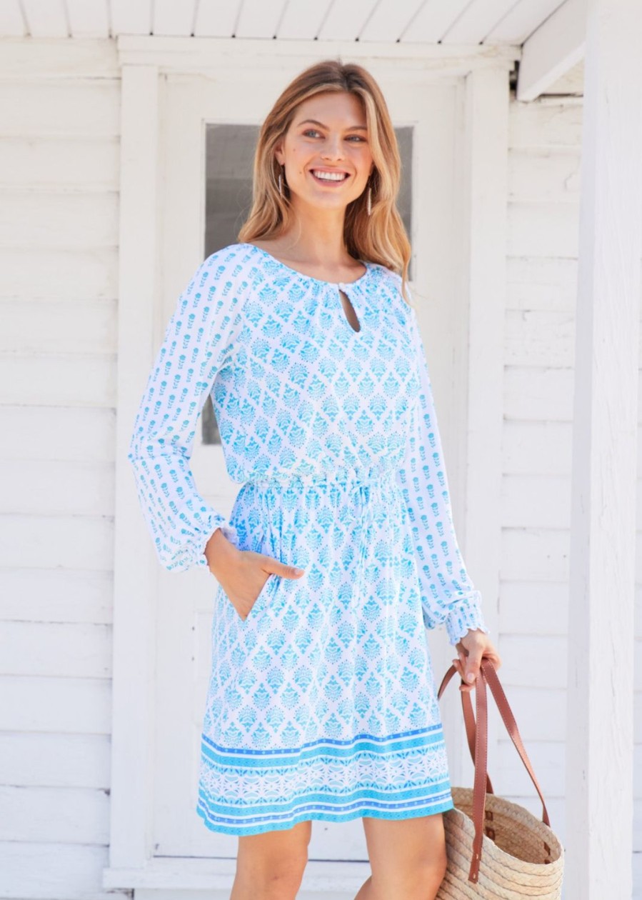 Women Cabana Life | Amalfi Coast Long Sleeve Tie Waist Dress