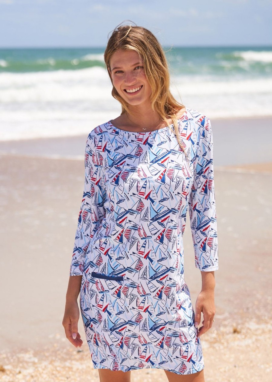 Women Cabana Life | Sailboat Cabana Shift Dress