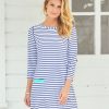 Women Cabana Life | Navy Stripe Cabana Shift Dress