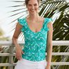 Women Cabana Life | St. Pete Ruffle Sleeve V-Neck Tankini Top