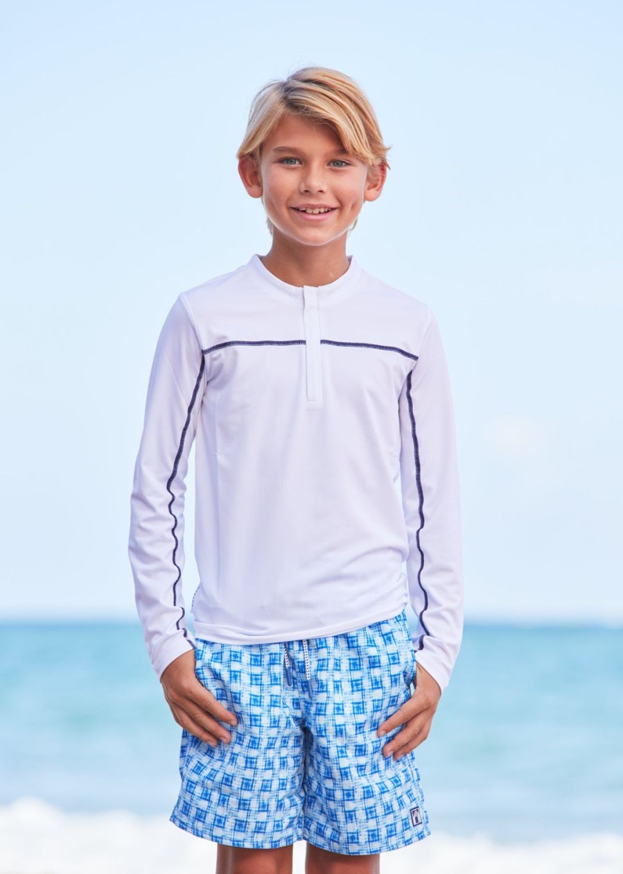 Boys Cabana Life | Boys White Sport Zip Top