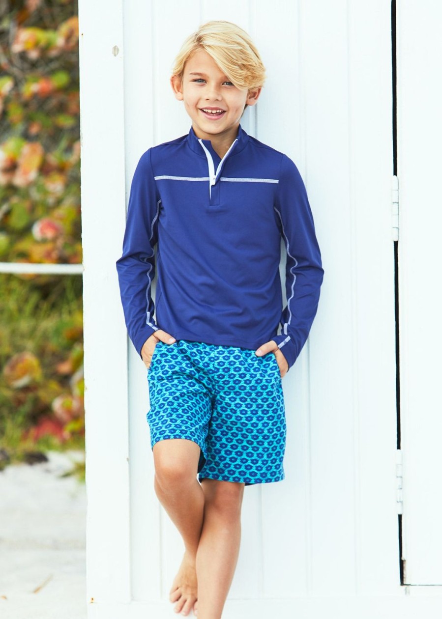 Boys Cabana Life | Boys Navy Sport Zip Top