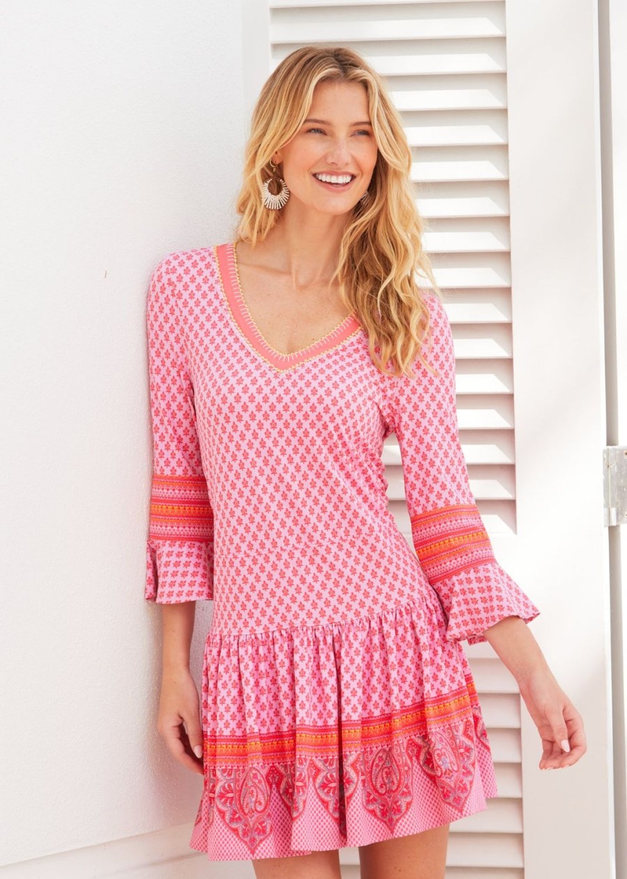 Women Cabana Life | Boca Raton Embroidered Drop Waist Dress