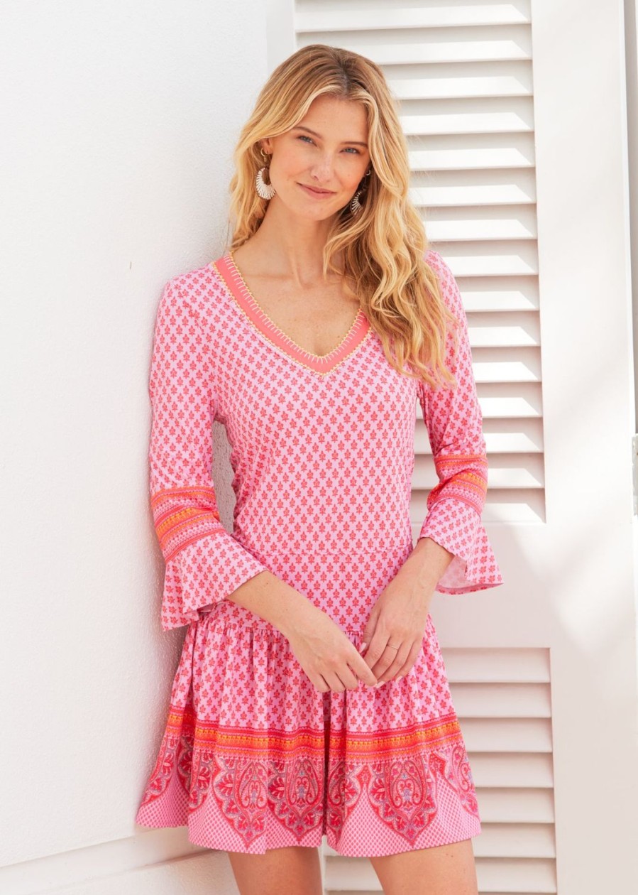 Women Cabana Life | Boca Raton Embroidered Drop Waist Dress