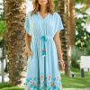 Women Cabana Life | Cayman Tie Waist Midi Dress