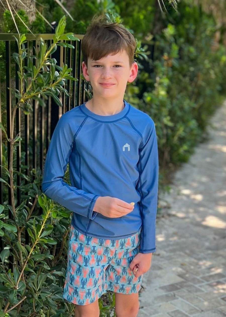 Boys Cabana Life | Boys Light Blue Long Sleeve Rashguard