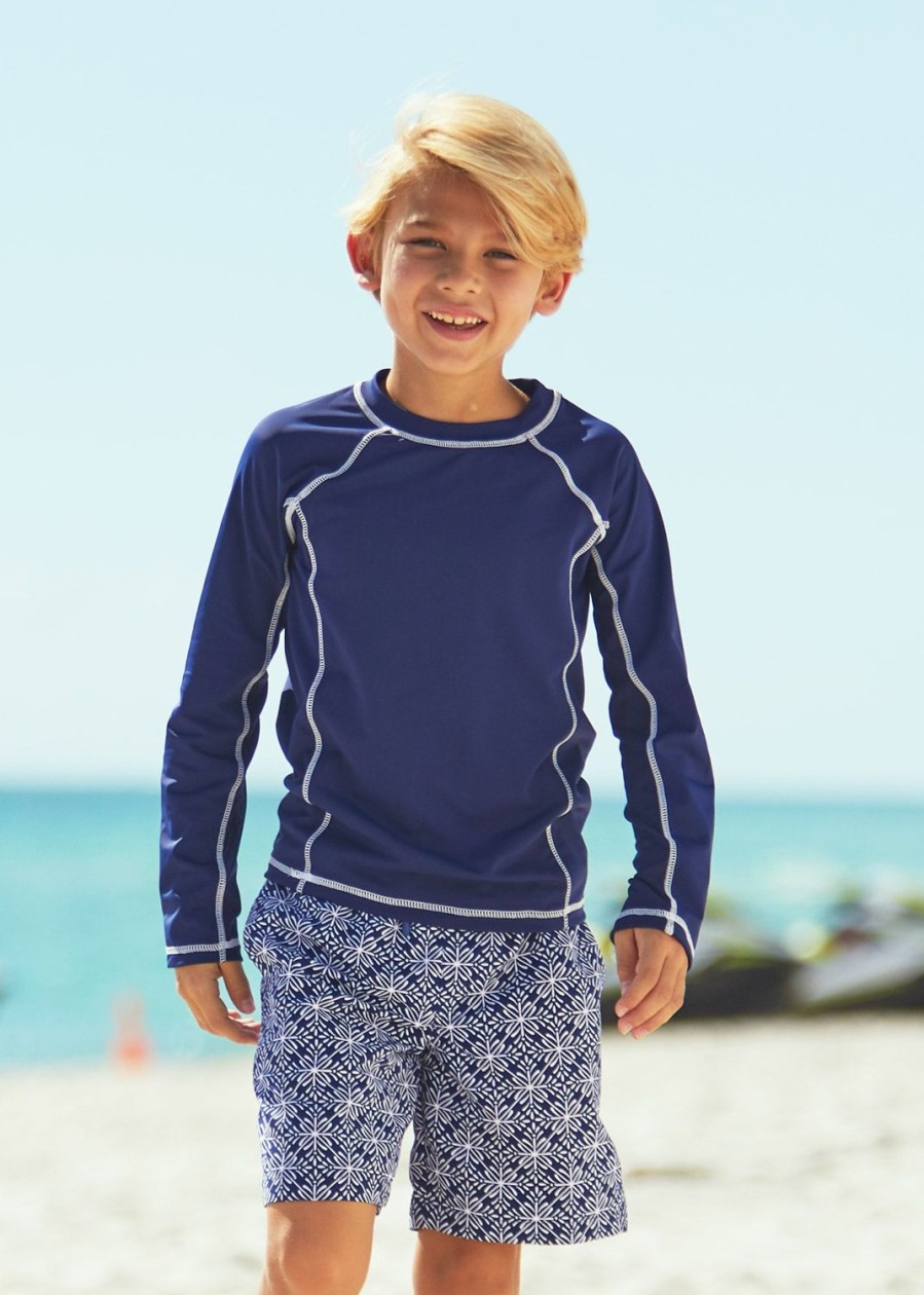 Boys Cabana Life | Boys Navy Long Sleeve Rashguard