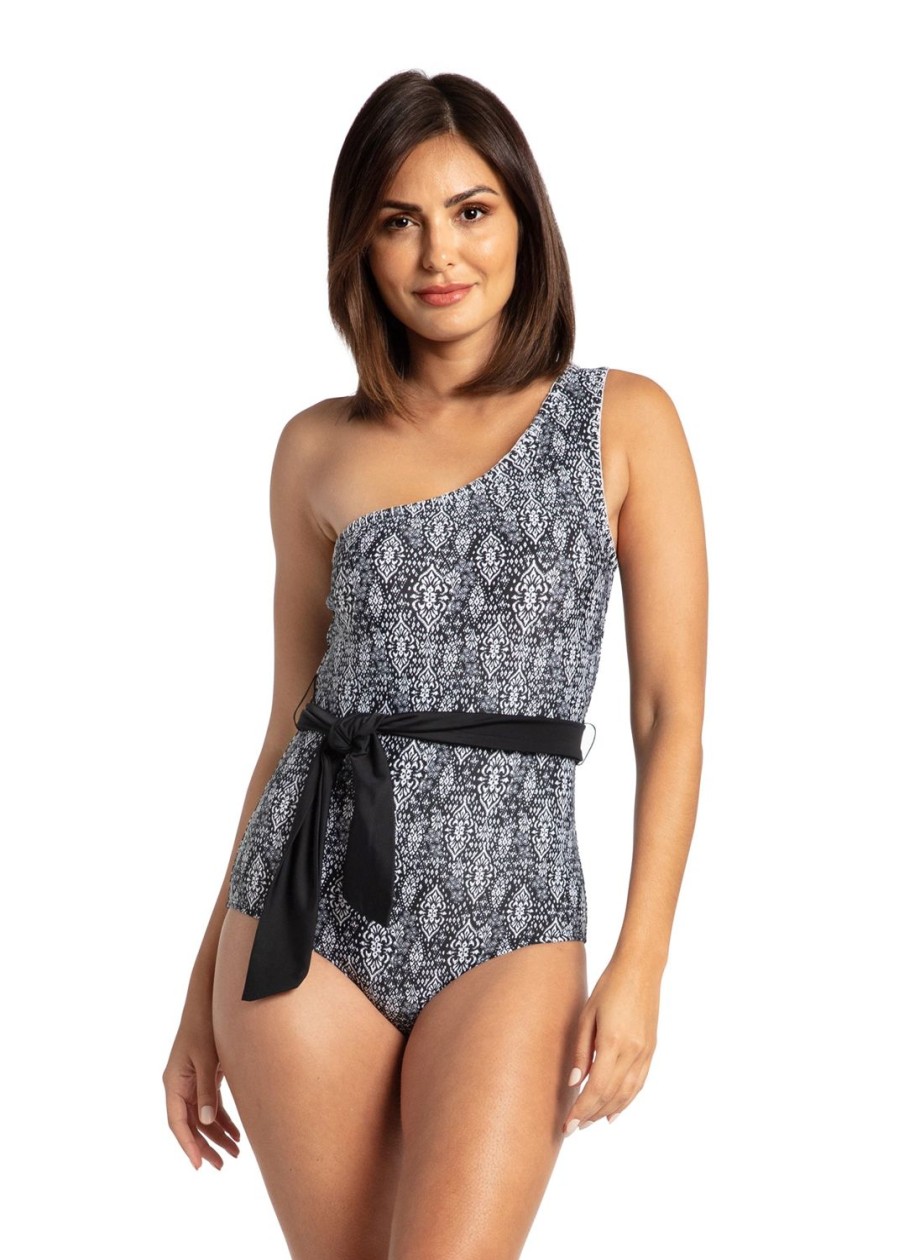 Women Cabana Life | Sanibel Embroidered One Shoulder One Piece