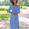 Women Cabana Life | Sullivan'S Island Puff Sleeve Maxi Dress