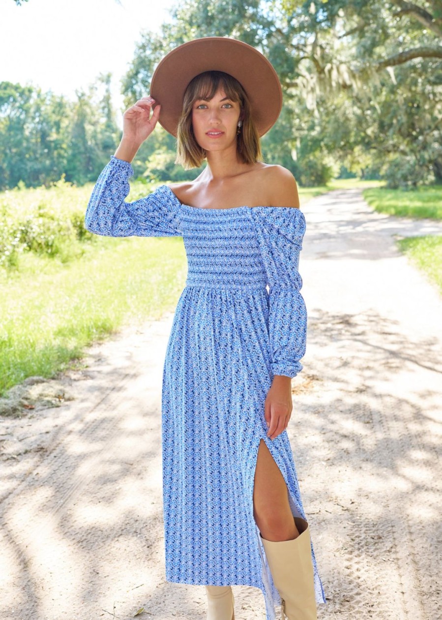 Women Cabana Life | Sullivan'S Island Puff Sleeve Maxi Dress