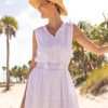 Women Cabana Life | White Eyelet Sleeveless Dress