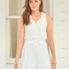 Women Cabana Life | White Smocked Waist Dress