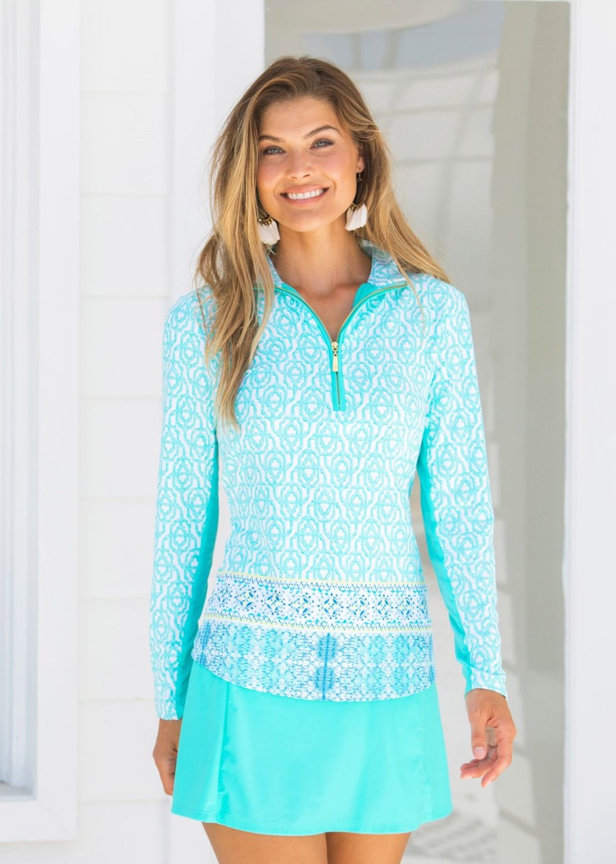 Women Cabana Life | Coastal Cottage 1/4 Zip Sport Top