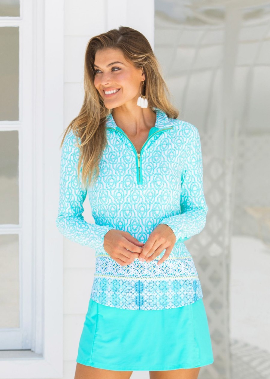 Women Cabana Life | Coastal Cottage 1/4 Zip Sport Top