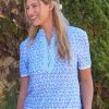 Women Cabana Life | Lake Como Short Sleeve Collared Quarter Zip