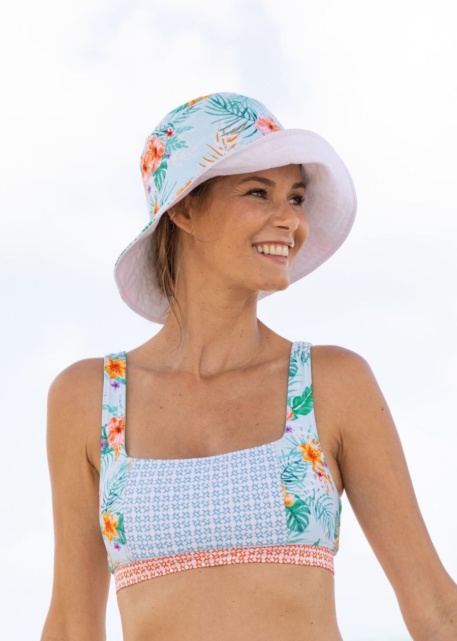 Women Cabana Life | Cayman/White Reversible Bucket Hat