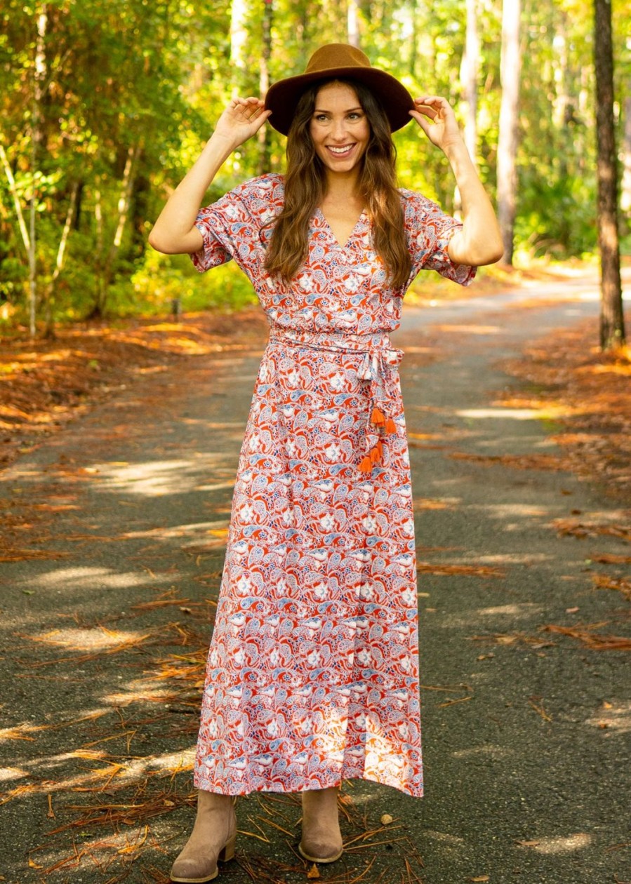 Women Cabana Life | Savannah Belted Wrap Maxi Dress