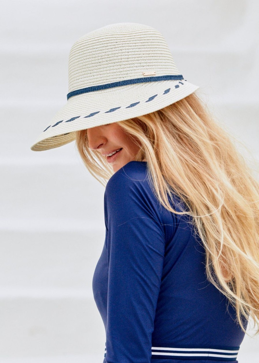 Women Cabana Life | Key West Natural/Black Hat | Upf 50+ | Sun Protective Hats