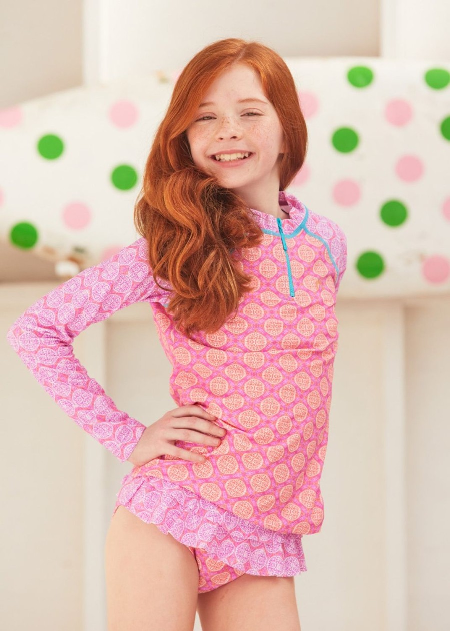 Girls Cabana Life | Girls Provence 3-Piece Long Sleeve Rashguard Set