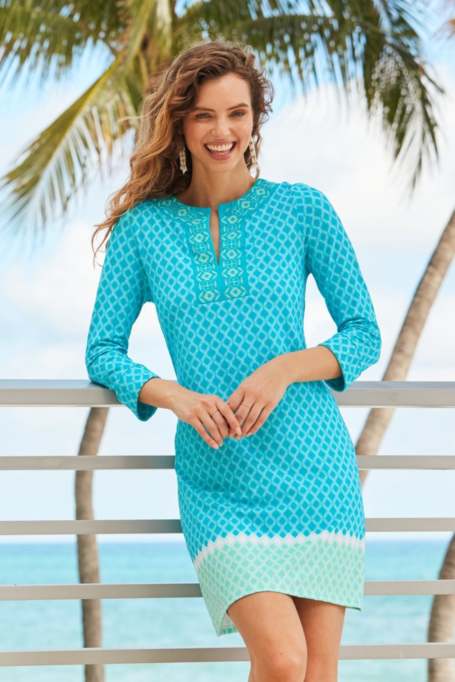 Women Cabana Life | St. Pete Embroidered Tunic Dress