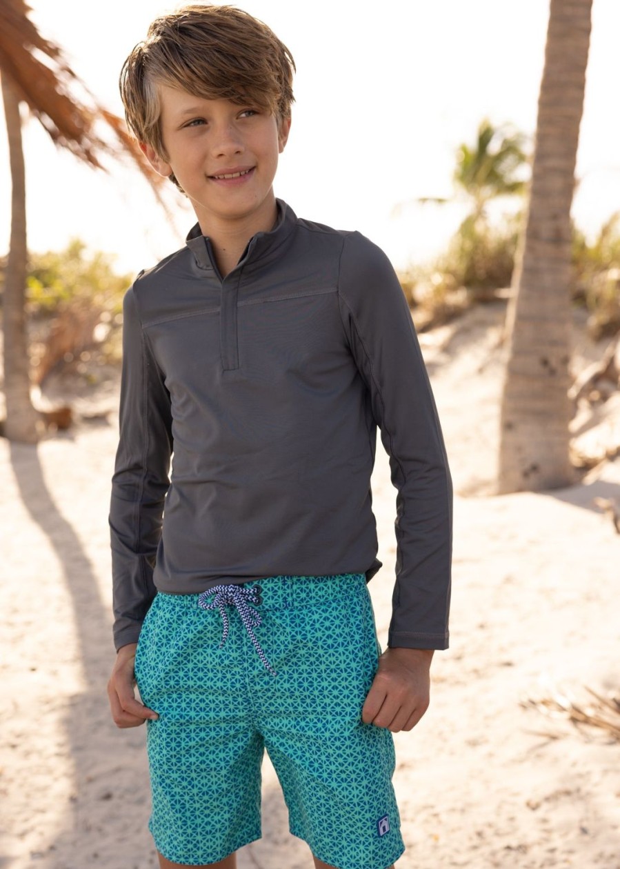 Boys Cabana Life | Boys Grey Sport Zip Top