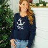 Women Cabana Life | Navy Nauti V-Neck Sweater