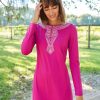 Women Cabana Life | Merlot Metallic Keyhole Dress