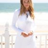 Women Cabana Life | White/Silver Metallic Keyhole Dress